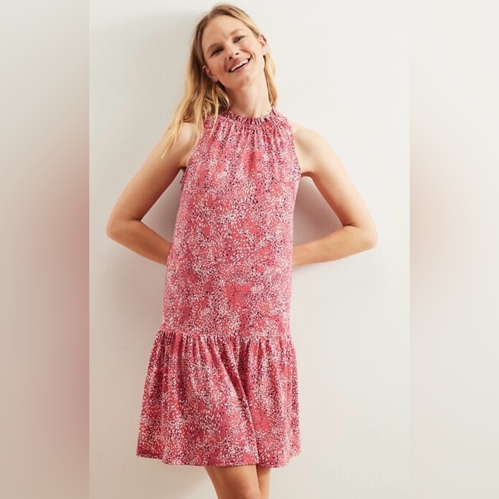 Banana Republic Knit Flounce Shift Dress – Red Dahlia